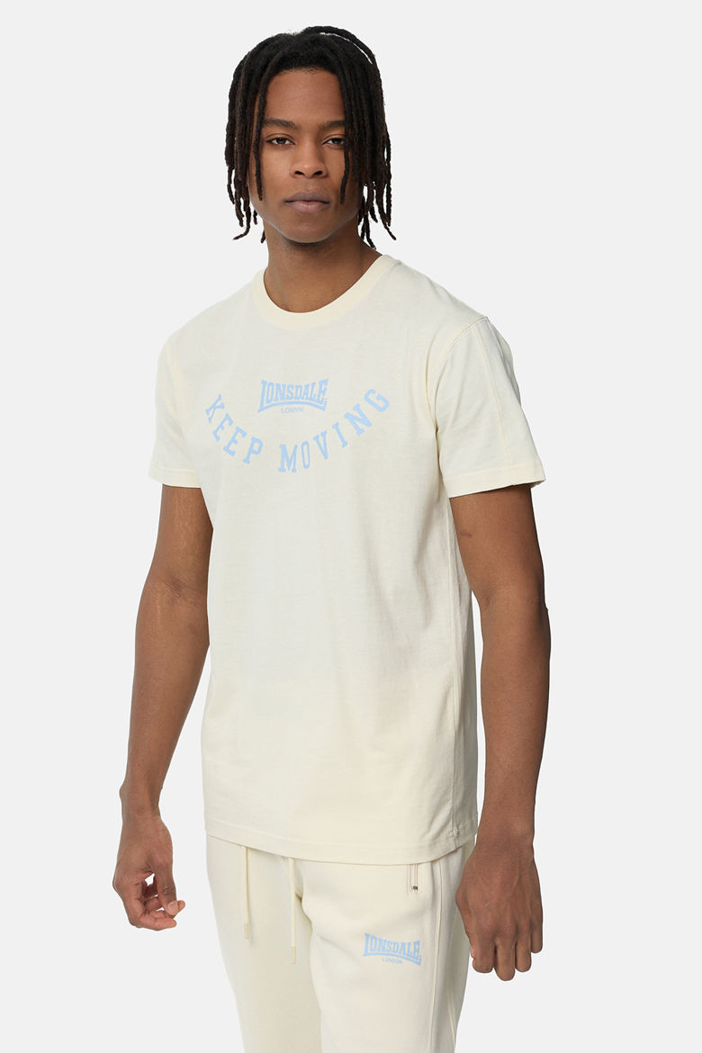Εικόνα για ΑΝΔΡΙΚΟ TSHIRT LONSDALE ROSEMARKIE BEIGE/BLUE