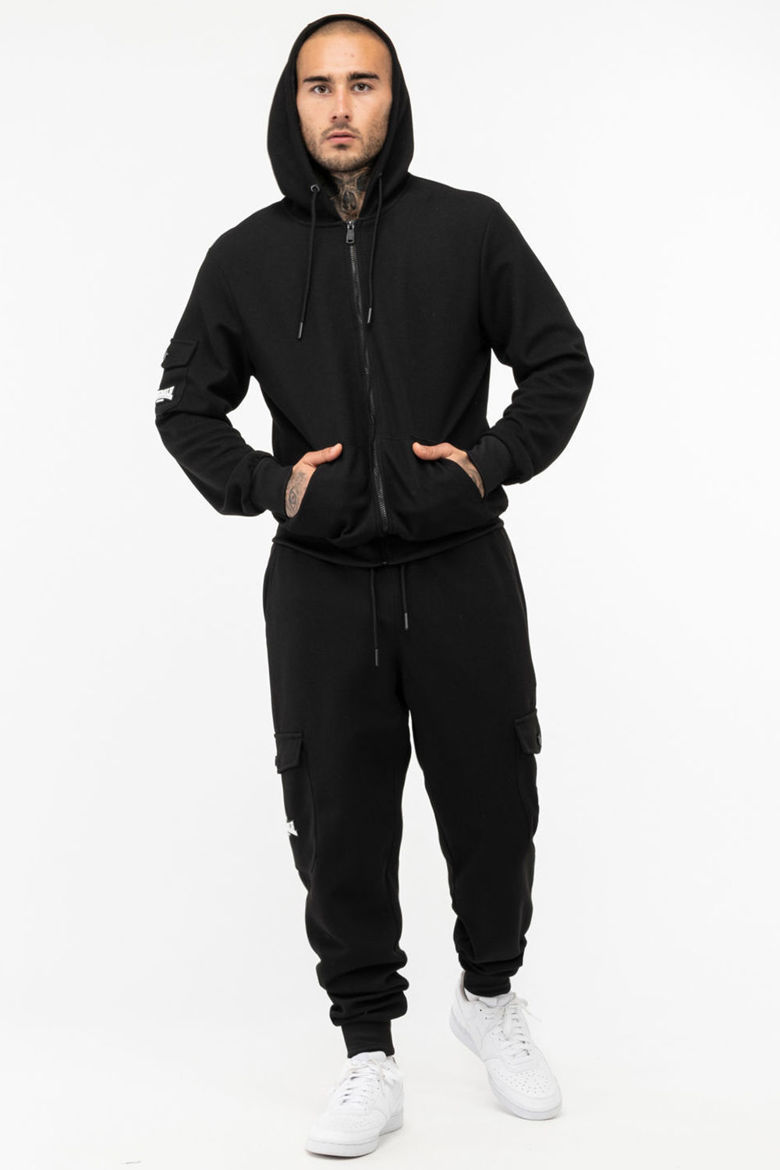 Mens black tracksuit set shop
