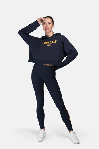 Εικόνα για Γυναικείο Cropped Φούτερ QUEENSCLIFFE LONSDALE Navy 4