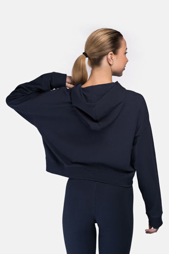 Εικόνα για Γυναικείο Cropped Φούτερ QUEENSCLIFFE LONSDALE Navy 3