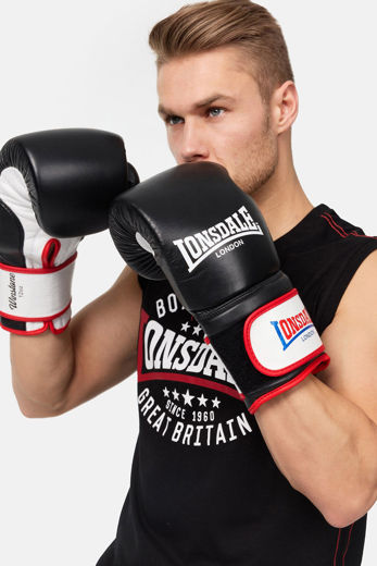 Εικόνα για Δερμάτινα Γάντια Πυγμαχίας WINSTONE LONSDALE Black 1