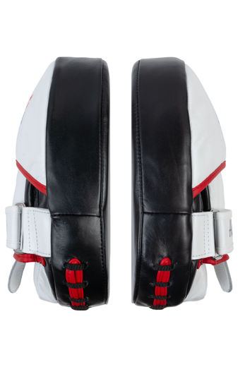 Εικόνα για HUSTLE - LEATHER HOOK & JAB PADS  BLACK/WHITE/RED 1