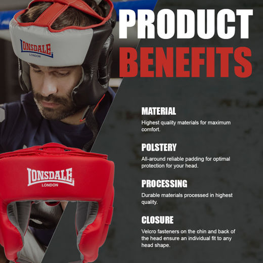 Picture of Head Protection Πυγμαχίας STANFORD LONSDALE Red 5