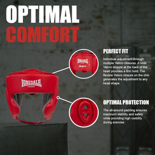 Picture of Head Protection Πυγμαχίας STANFORD LONSDALE Red 7