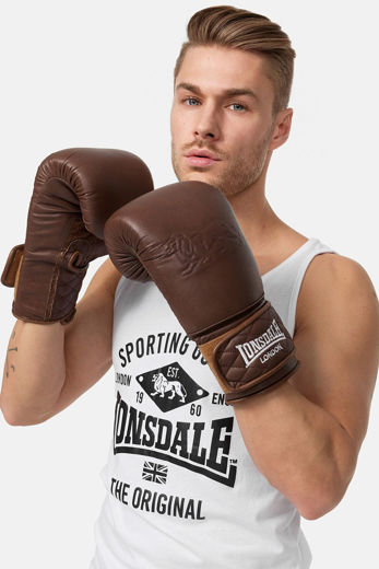 Εικόνα για Δερμάτινα Γάντια Σάκου VINTAGE BAG GLOVES LONSDALE Brown 3