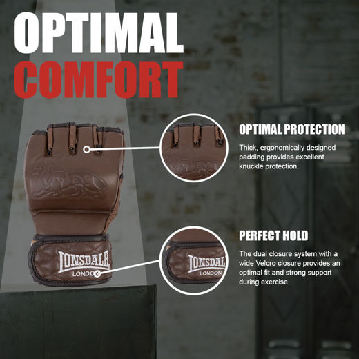 Εικόνα για Δερμάτινα Γάντια MMA VINTAGE MMA GLOVES LOSDALE Brown 6
