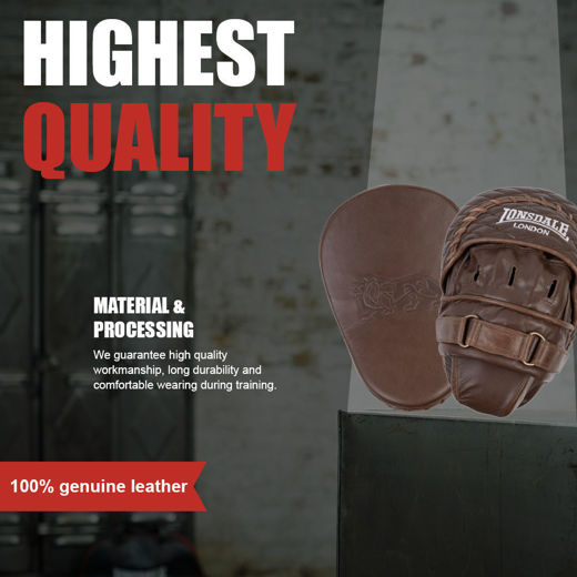 Εικόνα για VINTAGE FOCUS PADS - LEATHER HOOK & JAB PADS  VINTAGE BROWN 7