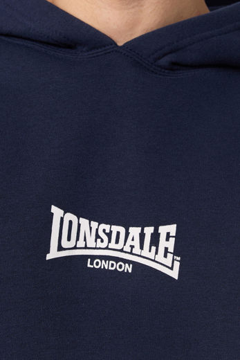Picture of Mens Hoodie ACHOW LONSDALE Navy/Ecru 2