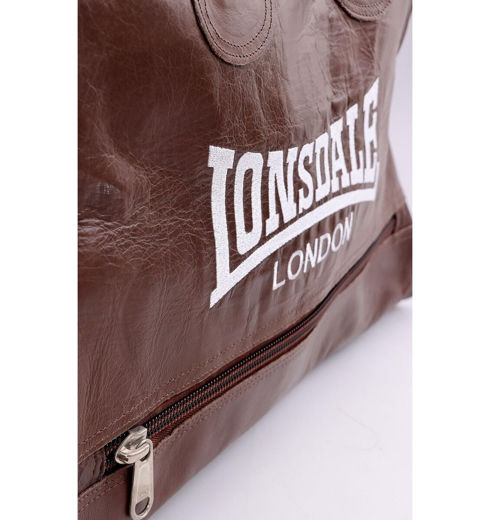 Εικόνα για VINTAGE LEATHER BAG - SPORTS BAG LONSDALE 1