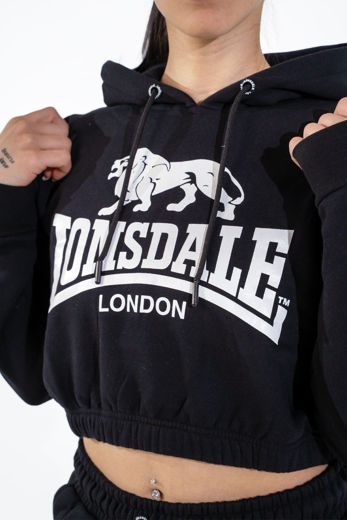 Εικόνα για Γυναικείο Cropped Φούτερ MILE LONSDALE Black 1