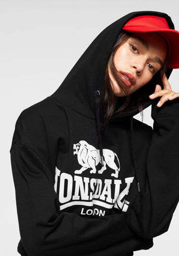 Εικόνα για Γυναικείο Cropped Φούτερ MILE LONSDALE Black 2