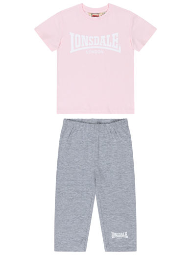 Εικόνα για Παιδικό Σετ KAYTE LONSDALE Marl Grey/Pink 4