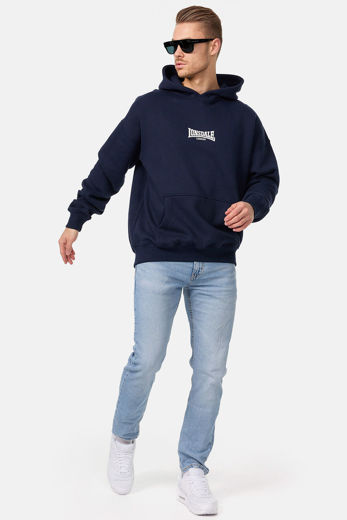 Picture of Mens Hoodie ACHOW LONSDALE Navy/Ecru 1