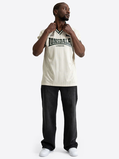 Unisex Jersey FOOTDEE LONSDALE Ecru On Model 2