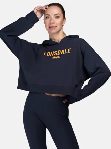 Εικόνα για Γυναικείο Cropped Φούτερ QUEENSCLIFFE LONSDALE Navy 0