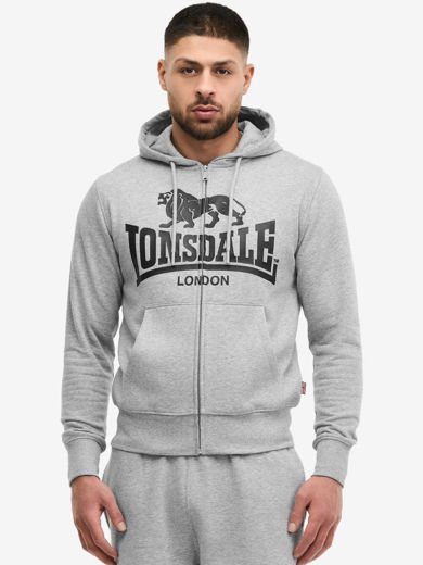 Picture of Mens Zip-up Hoodie KRAFTY LONSDALE Grey 0