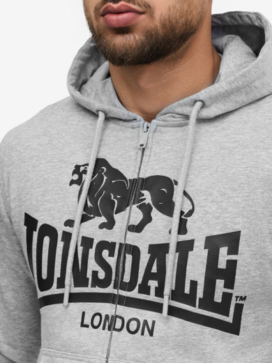 Picture of Mens Zip-up Hoodie KRAFTY LONSDALE Grey 2