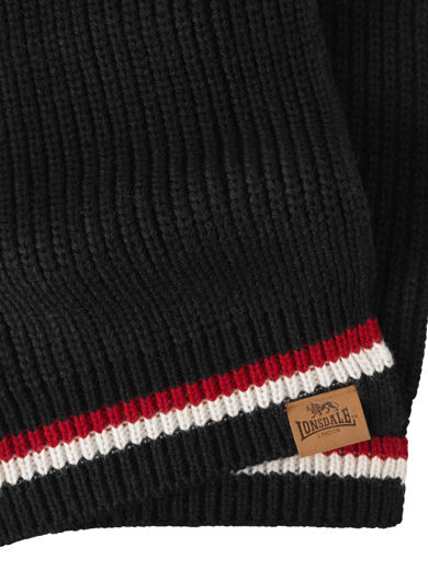 Εικόνα για Σκούφος & Κασκόλ (Σετ) BUTLEIGH LONSDALE Black/Red/Ecru 2