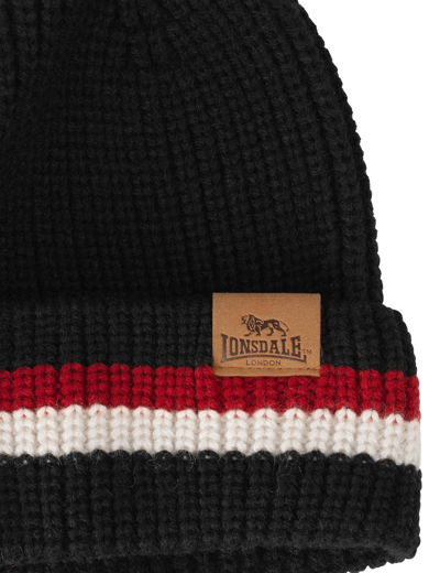 Εικόνα για Σκούφος & Κασκόλ (Σετ) BUTLEIGH LONSDALE Black/Red/Ecru 3