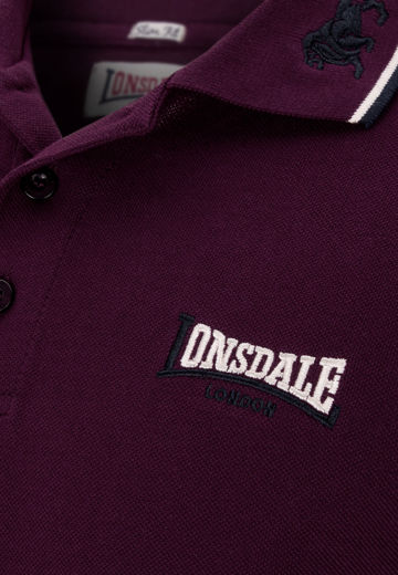 Picture of MEN'S POLO LONSDALE LION-OXBLOOD 2